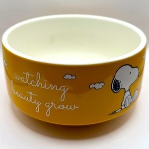 Peanuts Snoopy 5.5” stackable‎ bowl yellow stoneware single, collectable Bowl